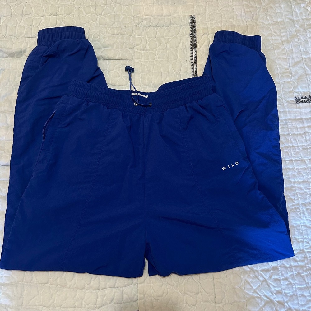 WILO The Label Joggers Royal Blue Nylon Track Pants Small